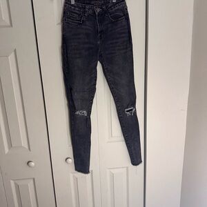 Arizona Jean Company Washed Black Ripped Skinny Jeans